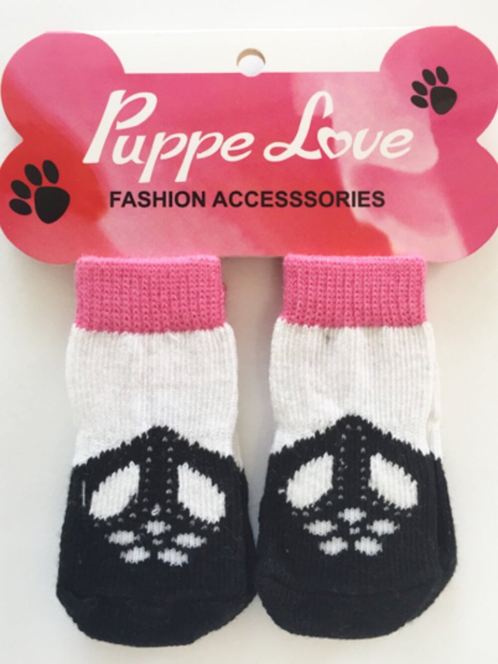 Wholesale Lot Dog Socks 15 PCS Clothes Dog Accessories Black No-Skid Pack Pink